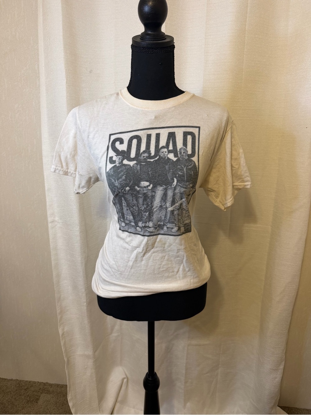 Jerzees White Crewneck "SQUAD" Graphic Tee